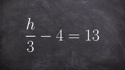 Solving a two step equation by applying the reverse order of operations Instructional Video
