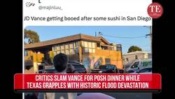 JD Vance Dines In Luxury As Texas Floods Claim Over 100 Lives | WATCH As He Gets Booed News Clip