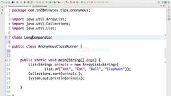 Java Programming for Complete Beginners - Java 16 - Java Tip 13 - Anonymous Classes Instructional Video
