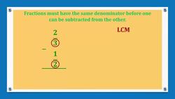 Subtracting Fractions with Unlike Denominators Instructional Video