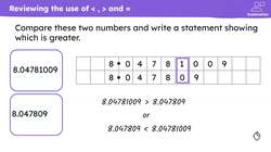 Checking understanding of ordering and comparing numbers Instructional Video