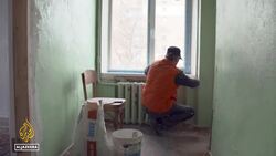 Repairing war damage: Volunteers rebuild Russian-shelled buildings News Clip