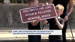 Jude Lane Overpass dedicated to fallen State Trooper Aaron Pelletier News Clip