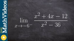 Direct substitution with the left hand limit Instructional Video