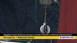A massive cargo shipwreck cleanup is underway in Newfoundland News Clip