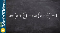 How to solve a equation using difference of two angles Instructional Video