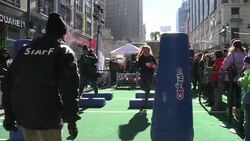 VOICED : New York prepares for Super Bowl News Clip
