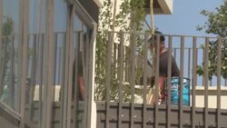 CLEAN : France's heatwave: In Bordeaux, construction workers work under a blazing sun News Clip