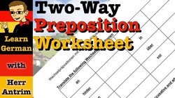 Wechselpräpositionen (Two-Way Prepositions) Worksheet Explanation Instructional Video