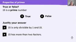 Checking understanding of prime numbers Instructional Video