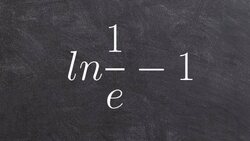 Pre-Calculus - How to Evaluate an Expression with a Natural Logarithms Instructional Video
