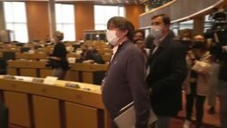 CLEAN : Ex-Catalan leader back to Brussels work after Italy arrest News Clip