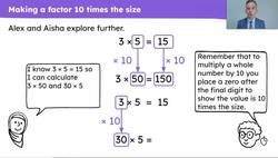 Explain how making a factor 10 times the size affects the product Instructional Video