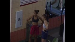 Princess Anne chatting with people in a lobby as she arrives at the Summer Olympics in Atlanta News Clip