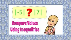 Comparing Absolute Values Using Inequalities Instructional Video