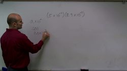 Multiplying in scientific notation with negative exponents Instructional Video