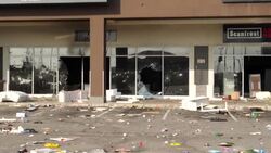 CLEAN : Looting in Nigeria's Lagos after shooting of protesters News Clip