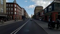 Copenhagen VIII synched series front driving studio process plate background Stock Footage