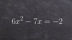 Learn how to solve a quadratic equation by factoring when a is not equal to one Instructional Video