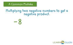 Multiplying Positive and Negative Integers Using a Number Line Instructional Video