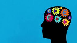 Multi colored euro thoughts Stock Footage