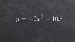 Graphing a quadratic function in standard form Instructional Video