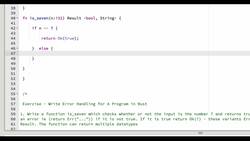 Rust Programming 2023 - A Comprehensive Course for Beginners - Solution - Write Error Handling for a Program in Rust Instructional Video