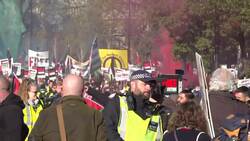 Pro-Palestine march sets off from Hyde Park as counter-demonstrators chant 'England till I die' News Clip