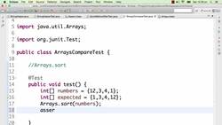 Learn Java Unit Testing with JUnit 5 in 20 Steps - Comparing Arrays - assertArrayEquals Instructional Video