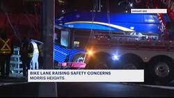 Bike lane on Washington Bridge exit ramp raising safety concerns News Clip