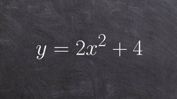Graphing a quadratic equation with a vertical stretch and shift Instructional Video