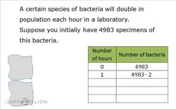 Modeling Exponential Growth with Two Variable Equations Instructional Video