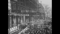 President Herbert Hoover and members of Freemasons at laying of cornerstone for new Department of Labor Building in Washington, DC News Clip