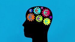 Multi colored euro thoughts Stock Footage