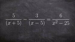 Solving an equation with binomial denominators Instructional Video