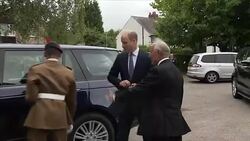 Prince William arriving at Acorns Children's Hospice News Clip