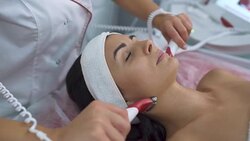 Beautiful girl in massage salon Stock Footage