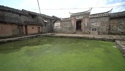 Buildings and lifestyles in Yiqian Old town, Guangchang County Stock Footage