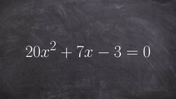 Solving an equation by quadratic formula Instructional Video