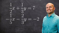 How to Solve a System of Equations Using Elimination with Fractions Instructional Video