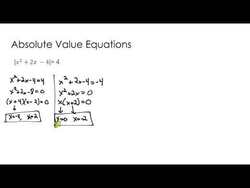Absolute Value Equations 2 Instructional Video