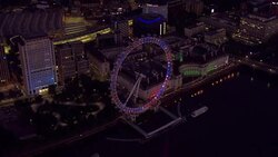 London Eye is lit up in red white and blue in VE day celebration News Clip