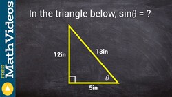 ACT SAT Prep How to determine the SINE of an angle given a right triangle and it's sides Instructional Video
