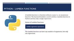 The Complete Python Course - What Are Lambda Functions? Instructional Video