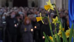 Winchester Cathedral vigil service for Ukraine News Clip