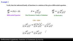 Differential Equations: Families of Solutions (Level 2 of 4) Instructional Video