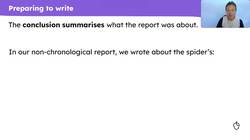 Writing the conclusion of a non-chronological report about Portia spiders Instructional Video