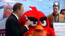 Red from the ‘Angry Birds’ becomes honorary ambassador at the United Nations News Clip