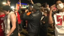 CLEAN : Fans celebrate as Bucs win the Super Bowl News Clip