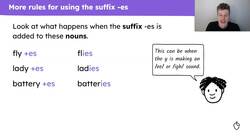Changing nouns from singular to plural using the suffix "-es" Instructional Video